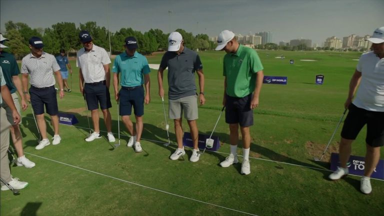 The DP World Tour and G4D players try to juggle the ball from one to the other at the DP World Tour Championship.
