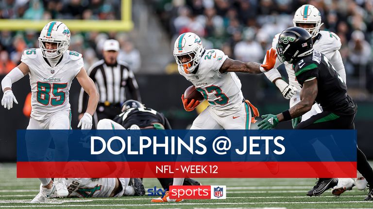 Highlights of the Miami Dolphins against the New York Jets in Week 12 of the NFL season.