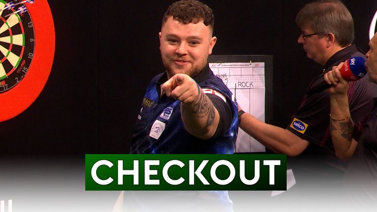 Josh Rock hit two big checkouts during his win over Chris Dobey