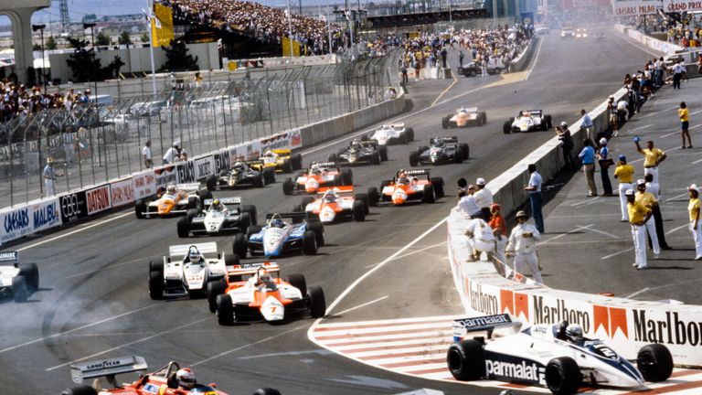 Relive the action from the last time Formula 1 visited Las Vegas in 1982, which saw Italian driver Michele Alboreto for Tyrell win, with Williams racer Keke Rosberg sweeping to his first title