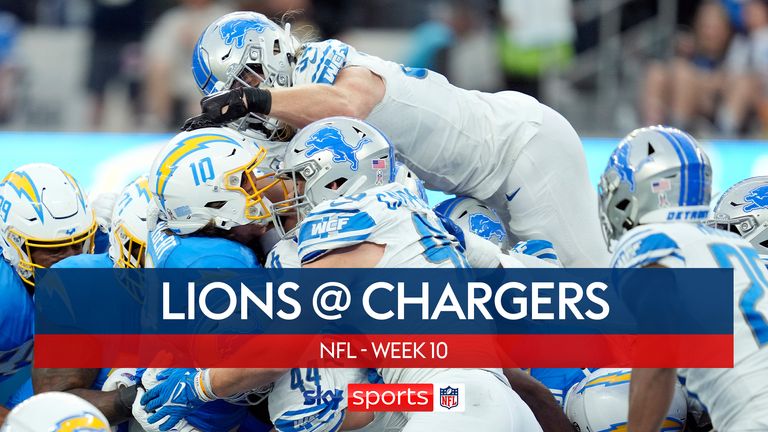 Highlights of the Detroit Lions against the Los Angeles Chargers from Week 10 of the NFL