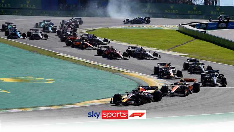 There was a dramatic start to the Sao Paulo Sprint with multiple overtakes on the opening lap