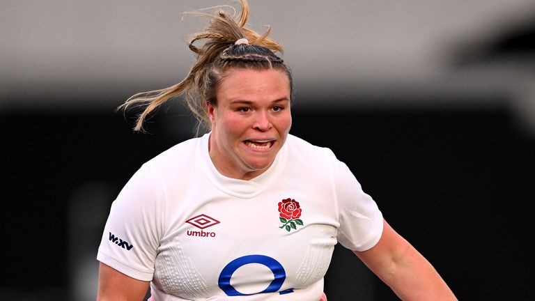 Sarah Bern was among the try scorers as England scored five tries vs the Black Ferns