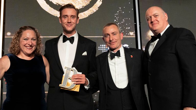 Stuart Broad and Sky Sports Cricket won TV Moment of the Year (pic: Alicia Clarke)