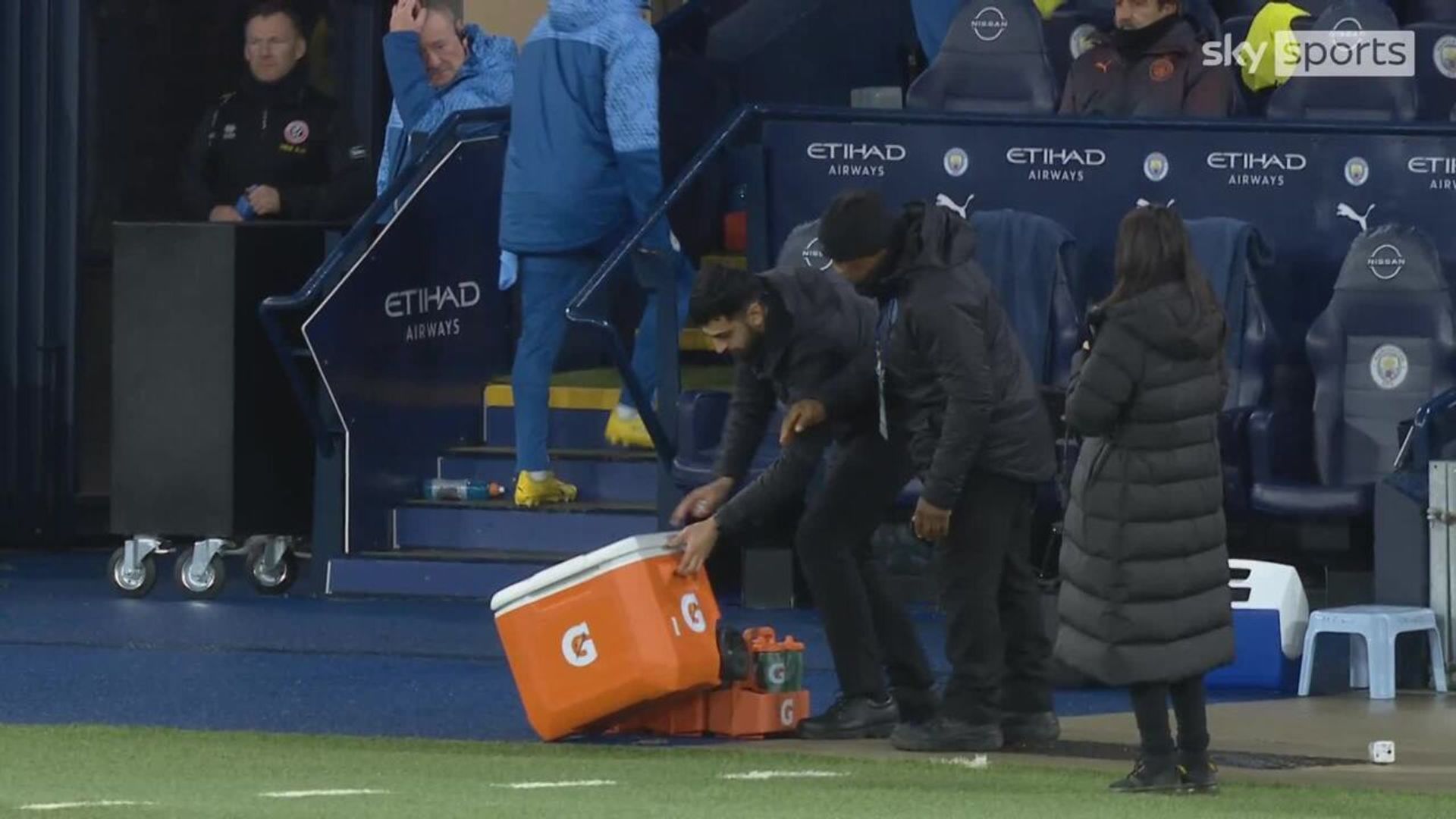 Different kind of half-time entertainment? Mouse causes chaos at Etihad!