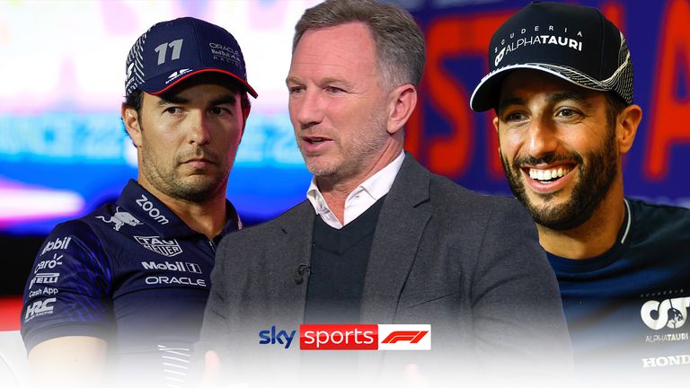 Red Bull team principal Christian Horner says 'everything is open' for the team's second seat in 2025 with incumbent Sergio Perez and AlphaTauri's Daniel Ricciardo set to be among their options