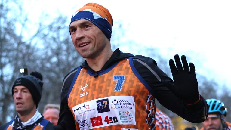 Kevin Sinfield completes his seventh ultra-marathon in as many days to raise funds for those affected by motor neurone disease