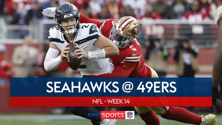 Highlights of the Seattle Seahawks' clash with the San Francisco 49ers in Week 14 of the NFL