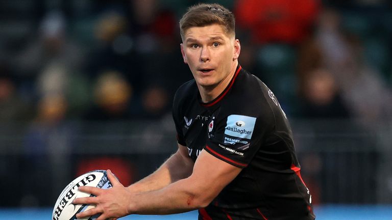 Owen Farrell will miss Saracens' Premiership clash with Northampton on Saturday due to a knee issue