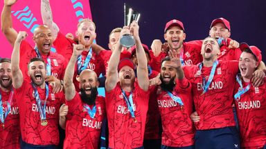 England beat Pakistan to win the the T20 World Cup trophy in Melbourne in 2022 