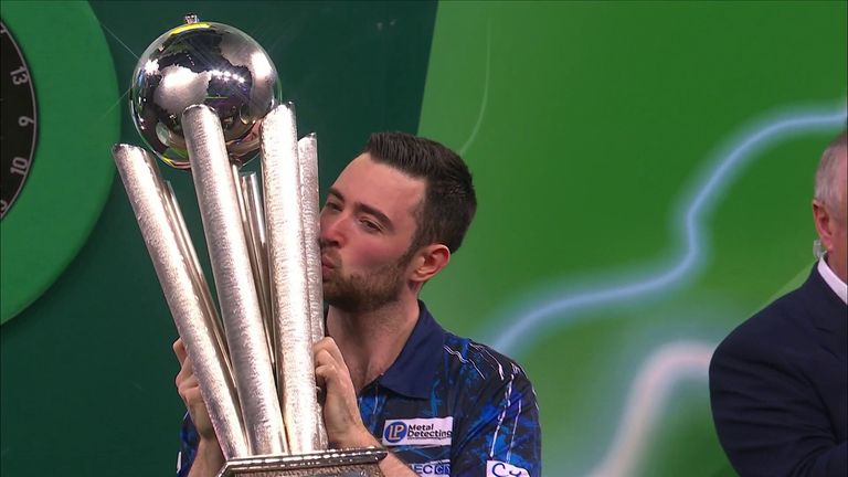 Luke Humphries says 'I can't ask for more' after claiming the World Darts Championship title by defeating teenager Luke Littler