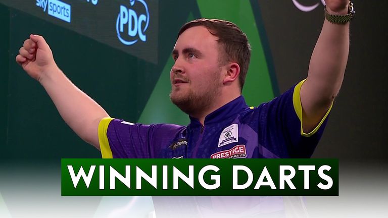 Watch the moment Littler booked his place in the World Darts Championship final