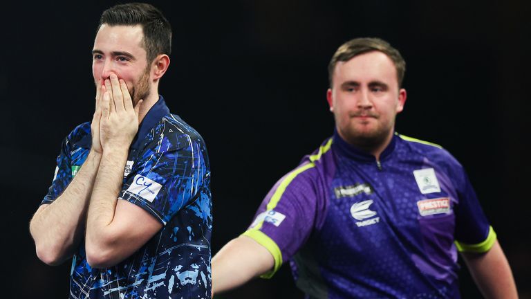 Luke Littler congratulates Luke Humphries after winning the World Darts Championship final (photo: PDC)