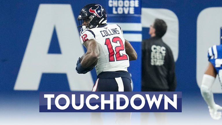 C.J. Stroud connect with Nico Collins for an incredible 75-yard touchdown on the Houston Texans' first offensive play of their clash with the Indianapolis Colts.