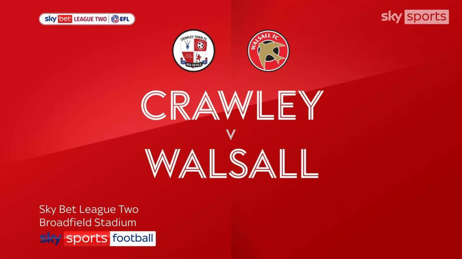 Crawley 1-1 Walsall