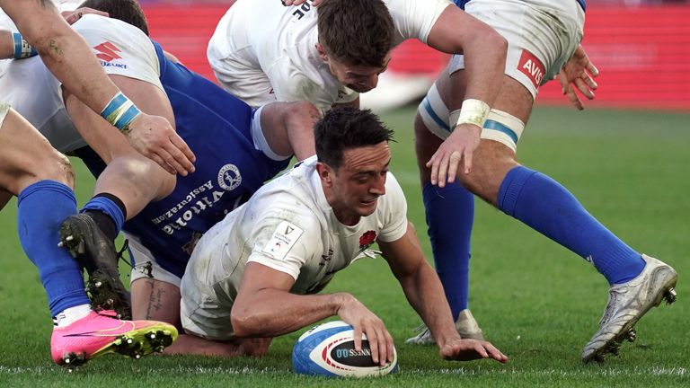 Alex Mitchells' try started England's fightback in the second half 