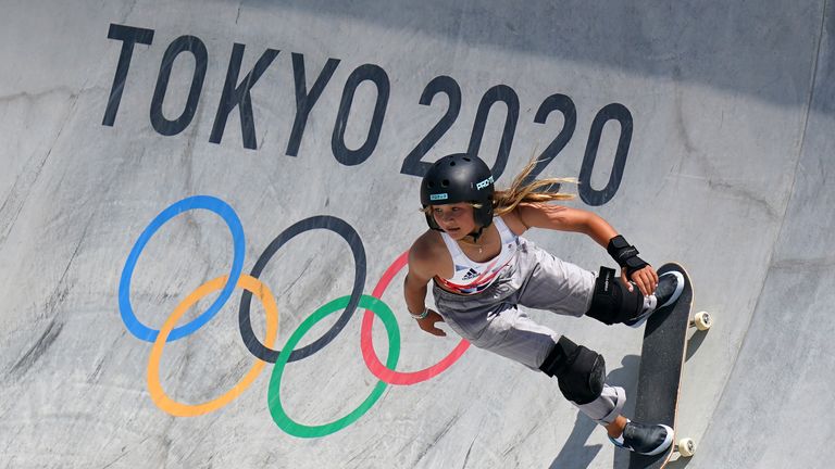 Sky Brown was a star at the Olympics on the skatebord at Tokyo 2020