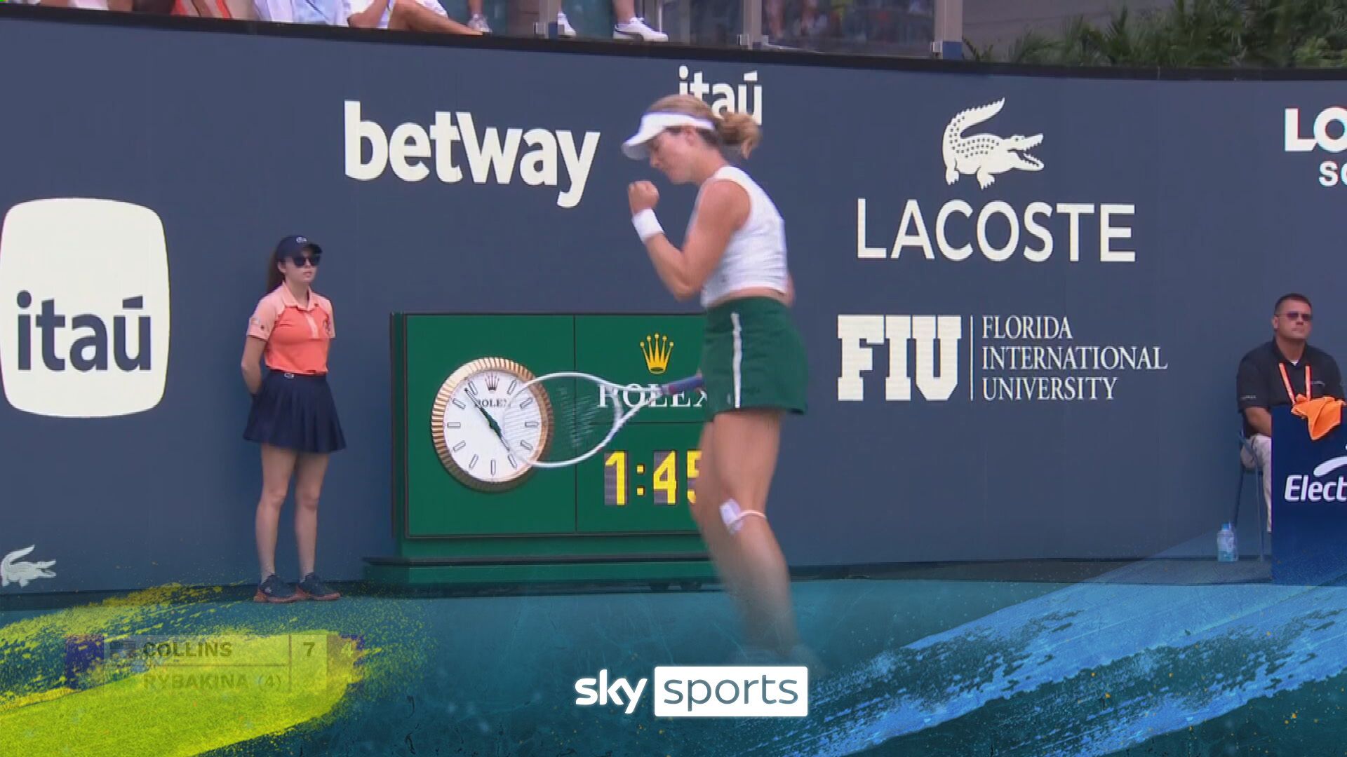 'Up, up and away' | Collins hits pin-point lob