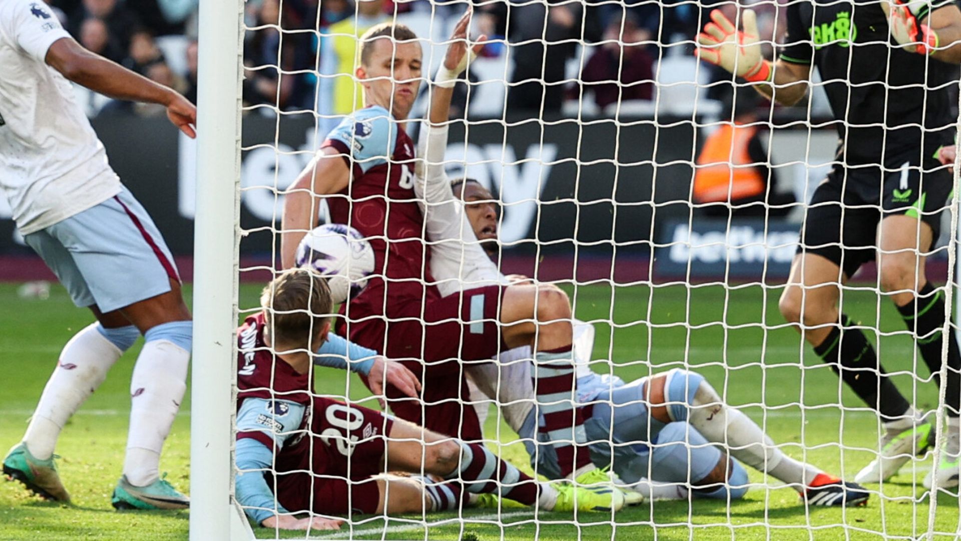 Aston Villa escape with point at West Ham after late VAR drama