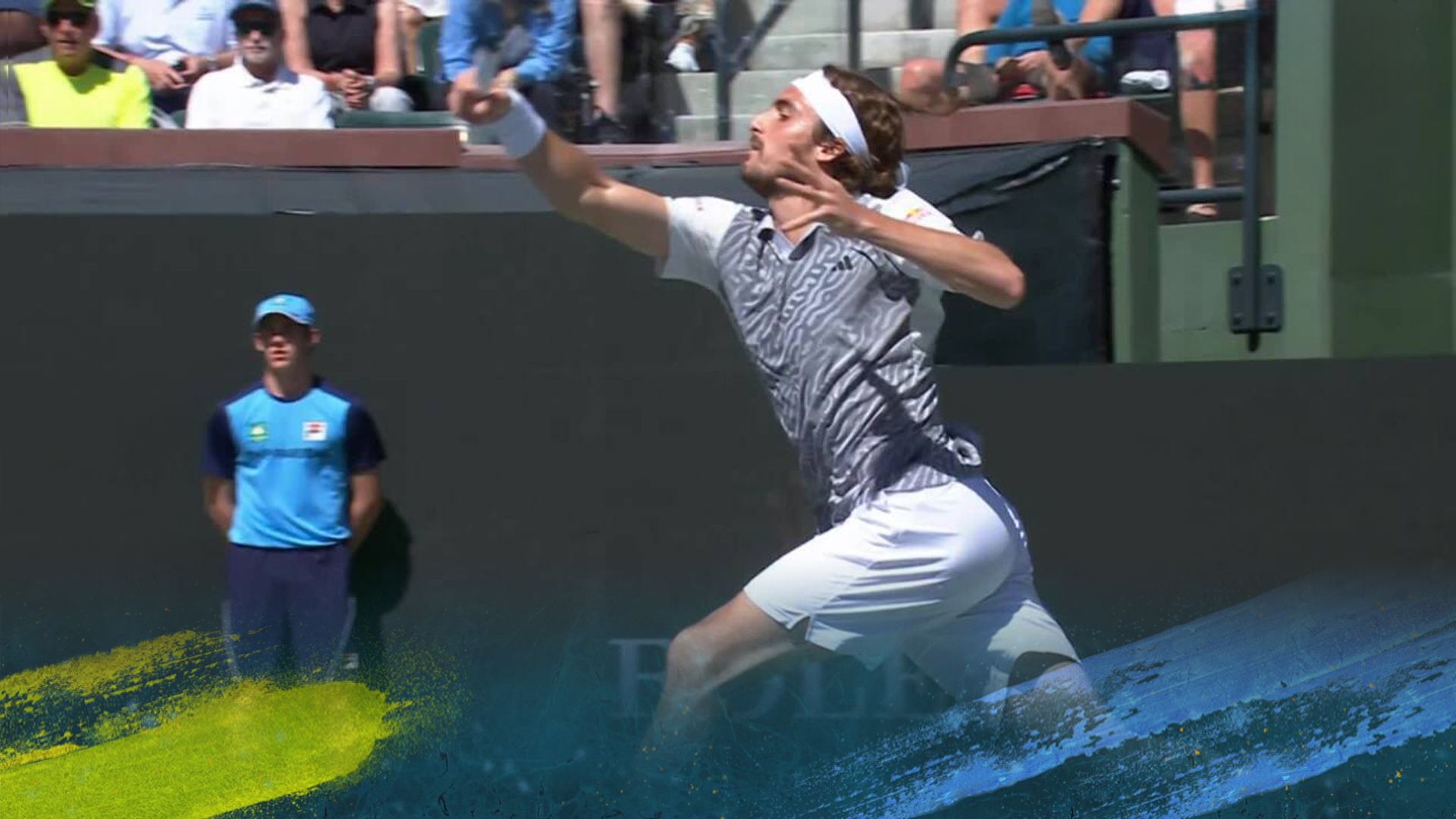 'If in doubt, blame the court!' | Tsitsipas plays bizarre air-shot!