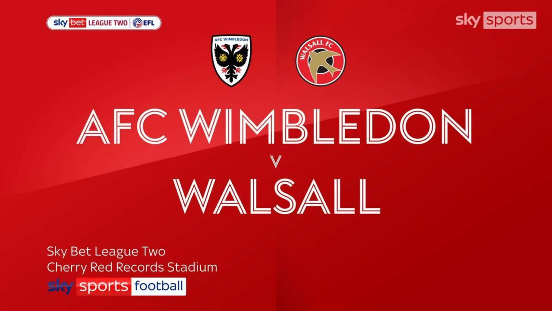 Wimbledon 5-1 Walsall