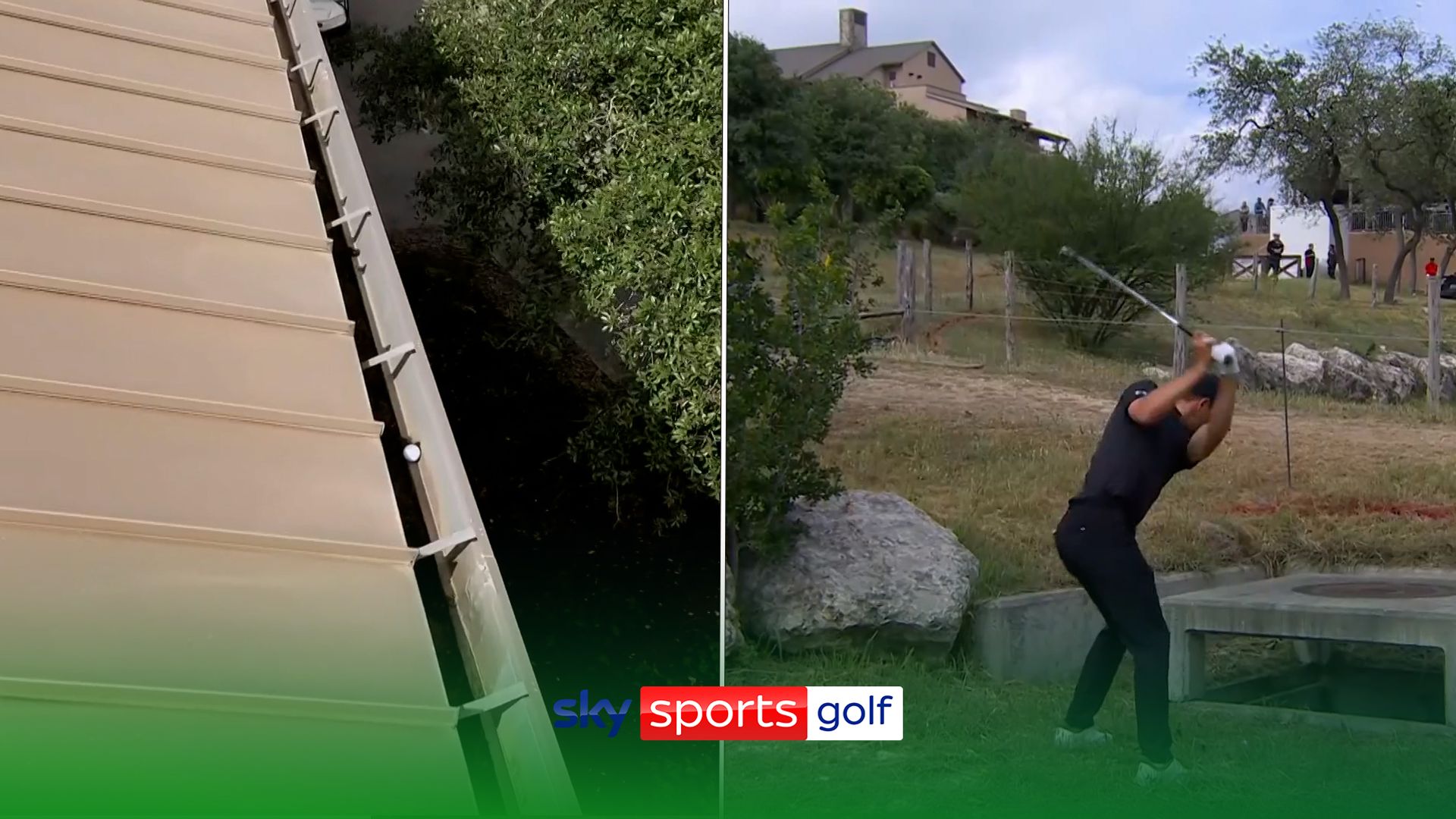 'This is unbelievable!' | Spieth nightmare sees shot land on roof!