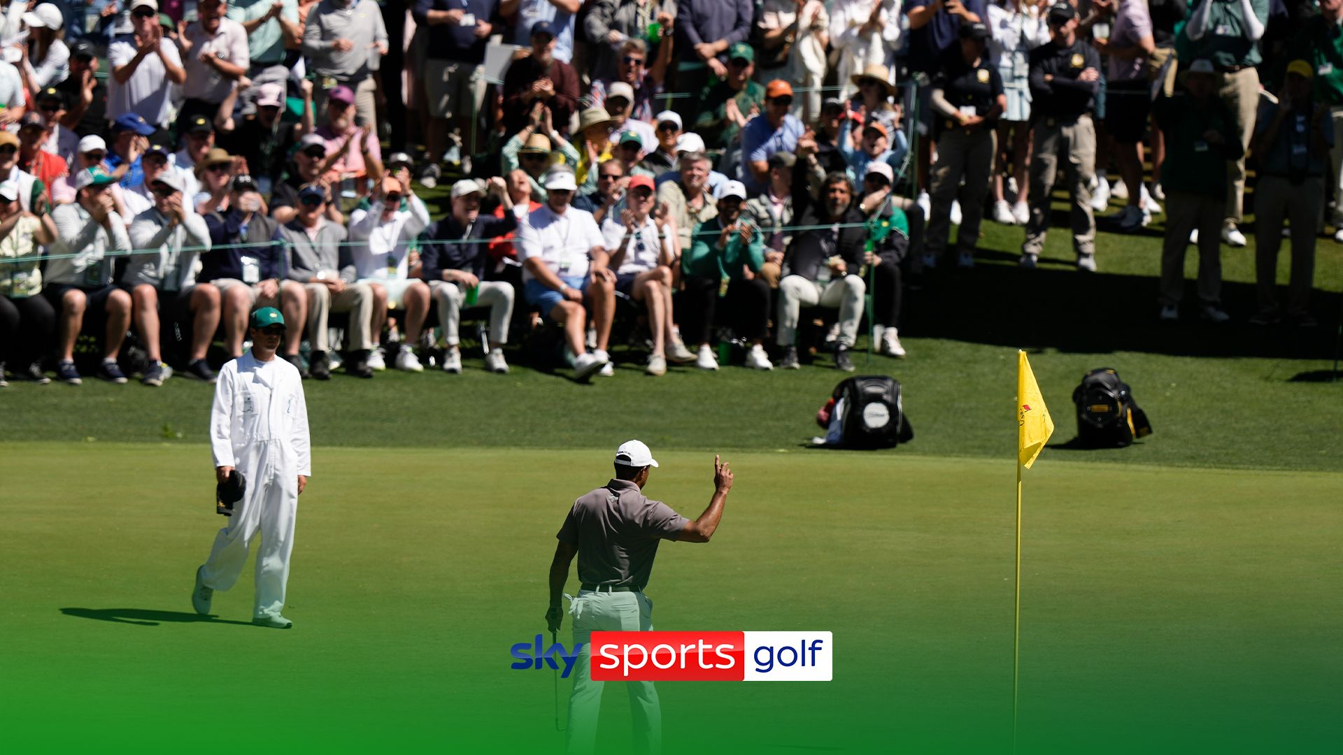 Tiger ignites Augusta crowd with sensational birdie chip-in!