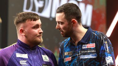 Luke Humphries says he hopes to play teenager Like Littler in the final of this year's Premier League Darts at London's O2 Arena