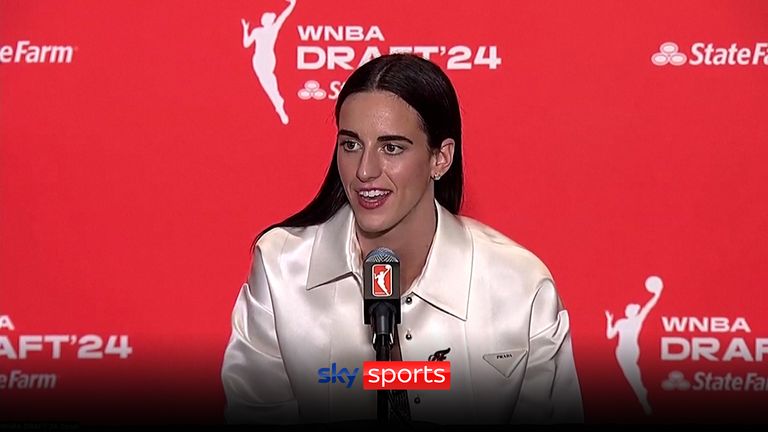 After being selected by Indiana Fever as their number one pick in the WNBA draft, Caitlin Clark says her eyes light up at the idea of playing with the best players in the world.