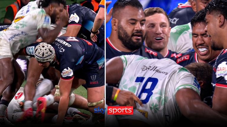 Fijian Drua duo Frank Lomani and Jone Koroiduadua were shown red cards for wild outbursts against Melbourne Rebels in Super Rugby