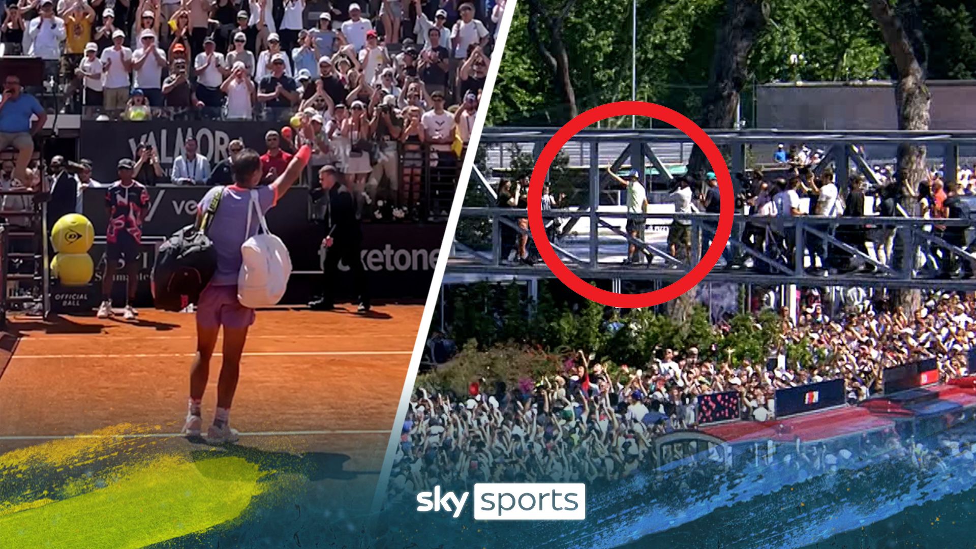 Nadal receives standing ovation and waves to a sea of fans!