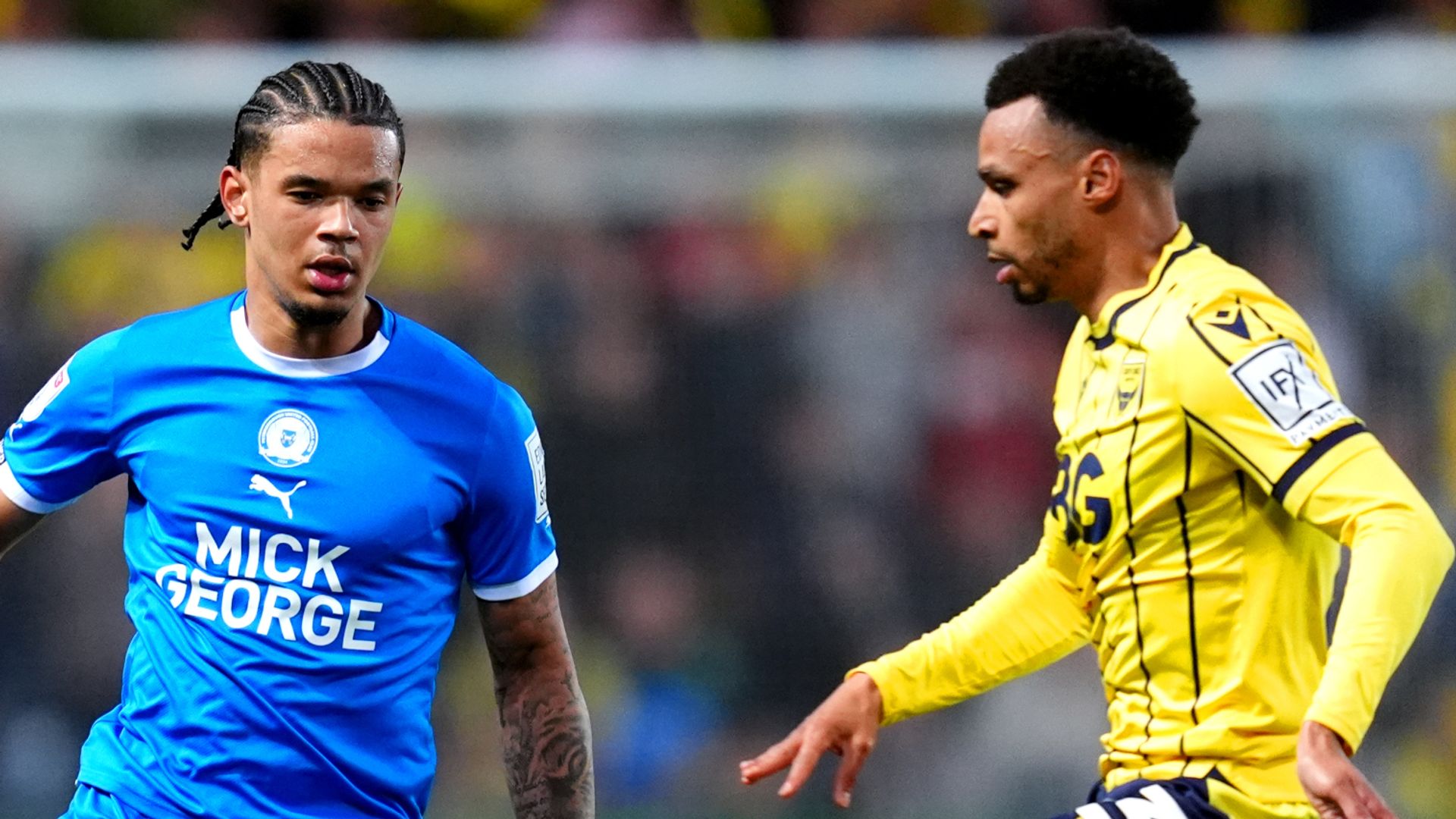 Oxford gain edge in play-off tie with Peterborough
