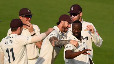 Surrey secured a nine-wicket victory over Warwickshire