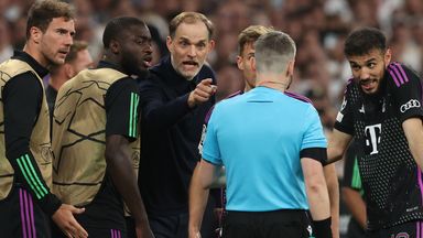 Thomas Tuchel remonstrates with the assistant referee as Bayern Munich's Champions League hopes were crushed