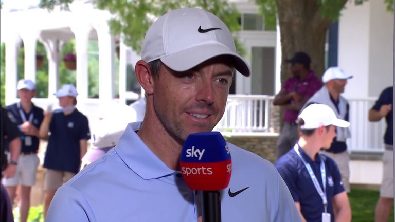 McIlroy was in a positive mood after carding an impressive five-under opening round at the PGA Championship