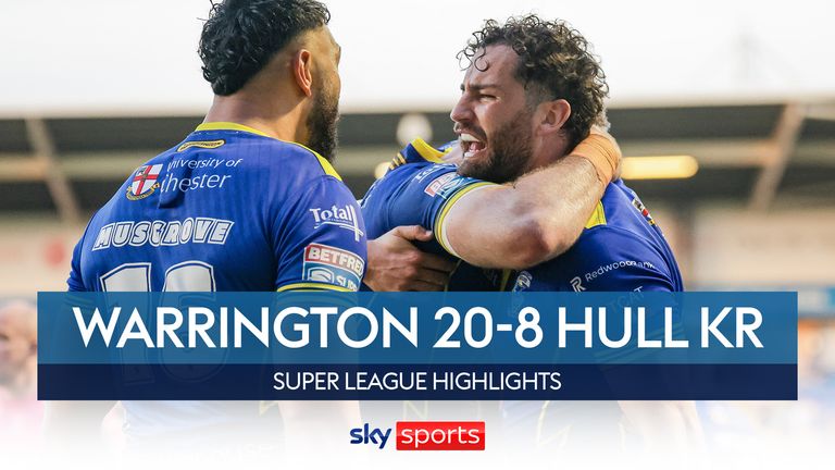 Highlights of the Betfred Super League clash between Warrington Wolves and Hull KR.