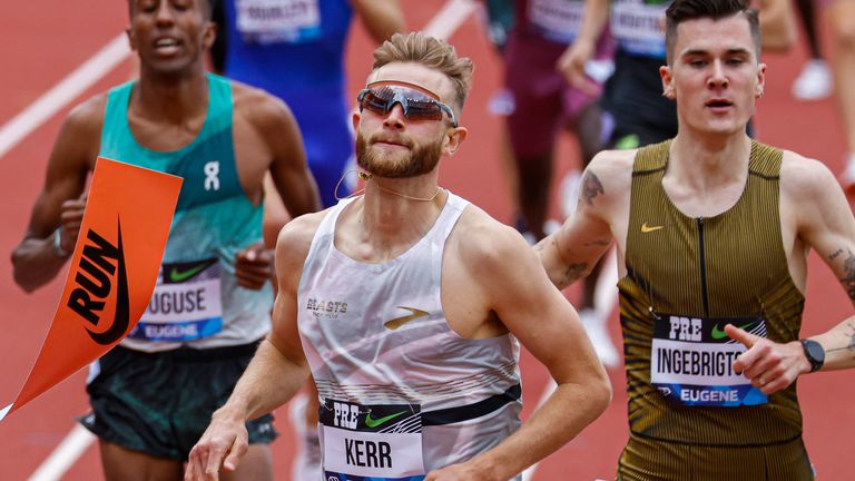 Josh Kerr triumphed in Eugene, Oregon, with a world-leading run of three minutes 45.34 seconds
