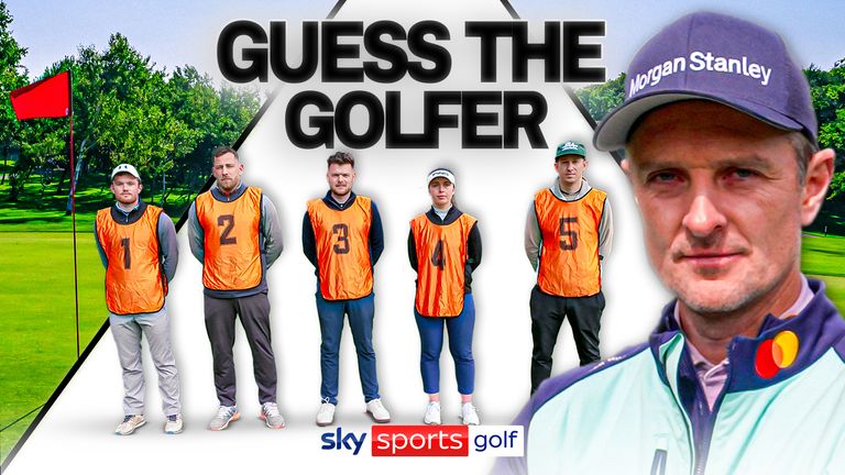 Justin Rose faces a line up of five random golfers - one of them is a current or former professional, and four of them are imposters. Can he figure out who the genuine pro is?