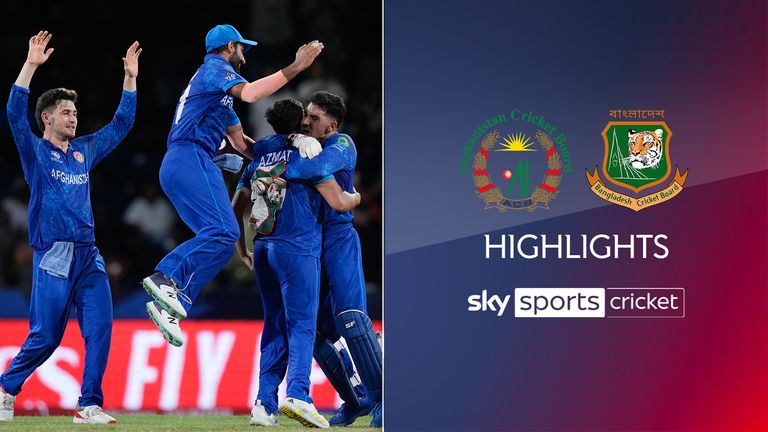 Highlights as Afghanistan edged past Bangladesh to reach their first World Cup semi-final