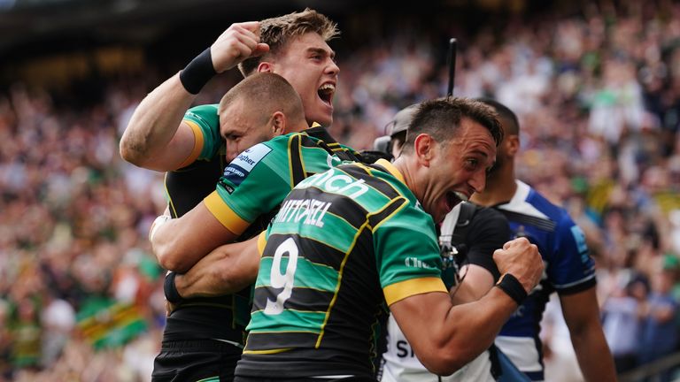 Saints' title is their first Premiership crown since 2014, coming vs 14-player Bath at Twickenham