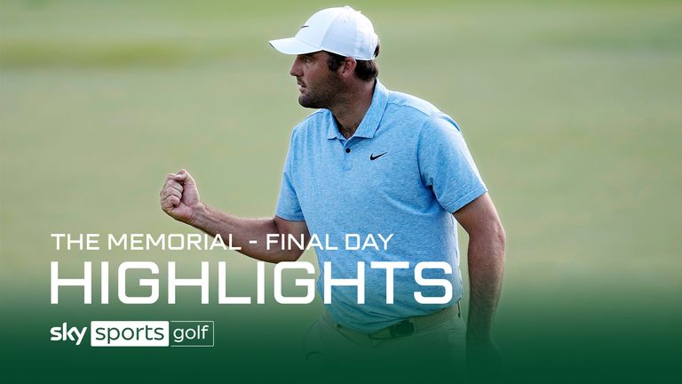 Highlights from the final day of The Memorial Tournament, where Scheffler edged Collin Morikawa