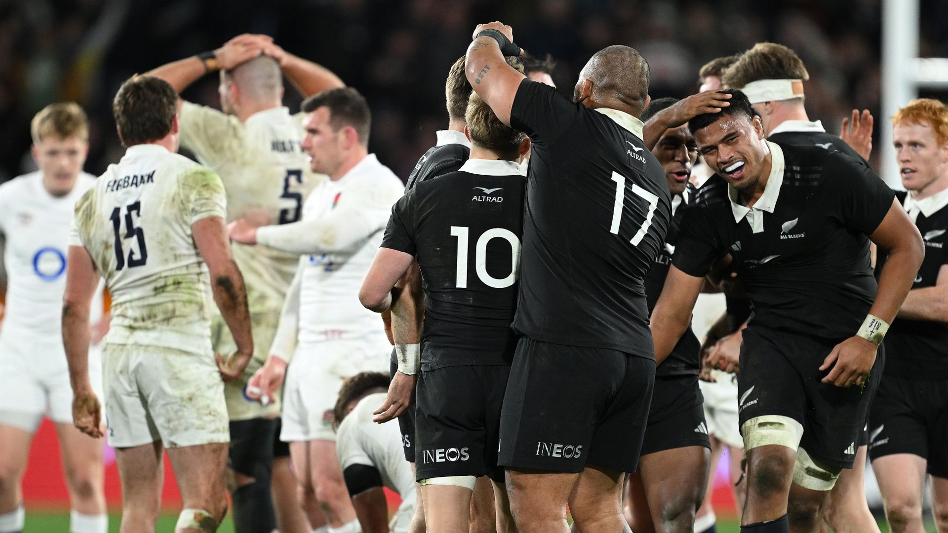 All Blacks cling on to edge out England in Dunedin thriller