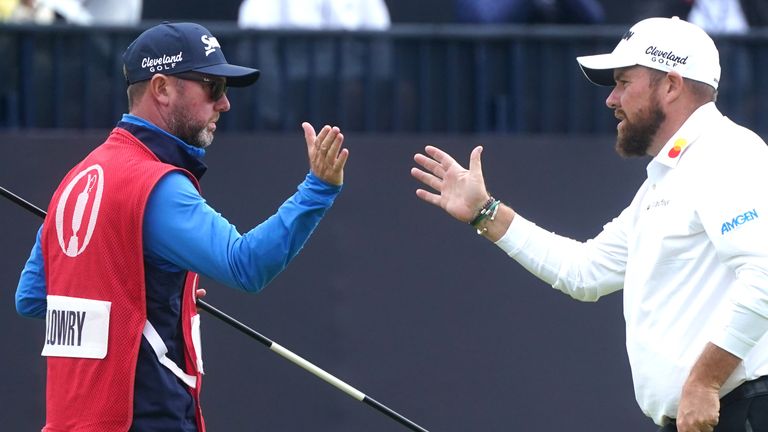 Lowry paid tribute to the role caddie Darren Reynolds had during the second round at The Open