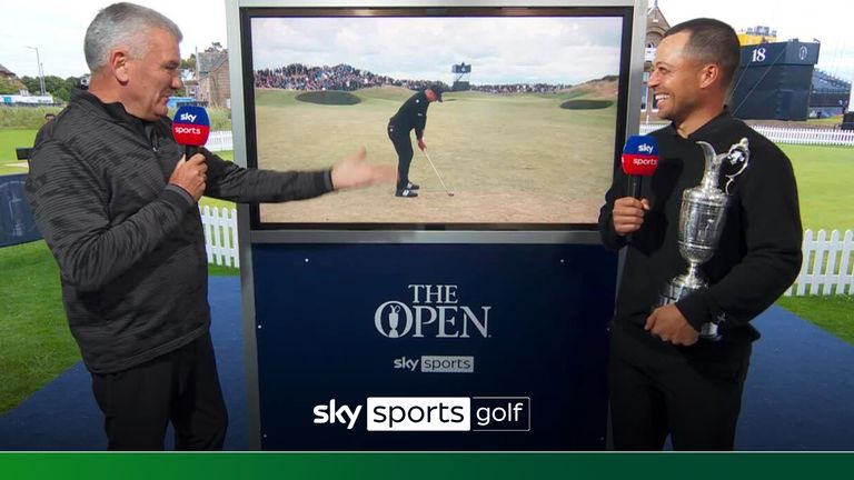 Speaking after winning The Open, Schauffele talks Sky Sports through some of his key shots from his final round at Royal Troon