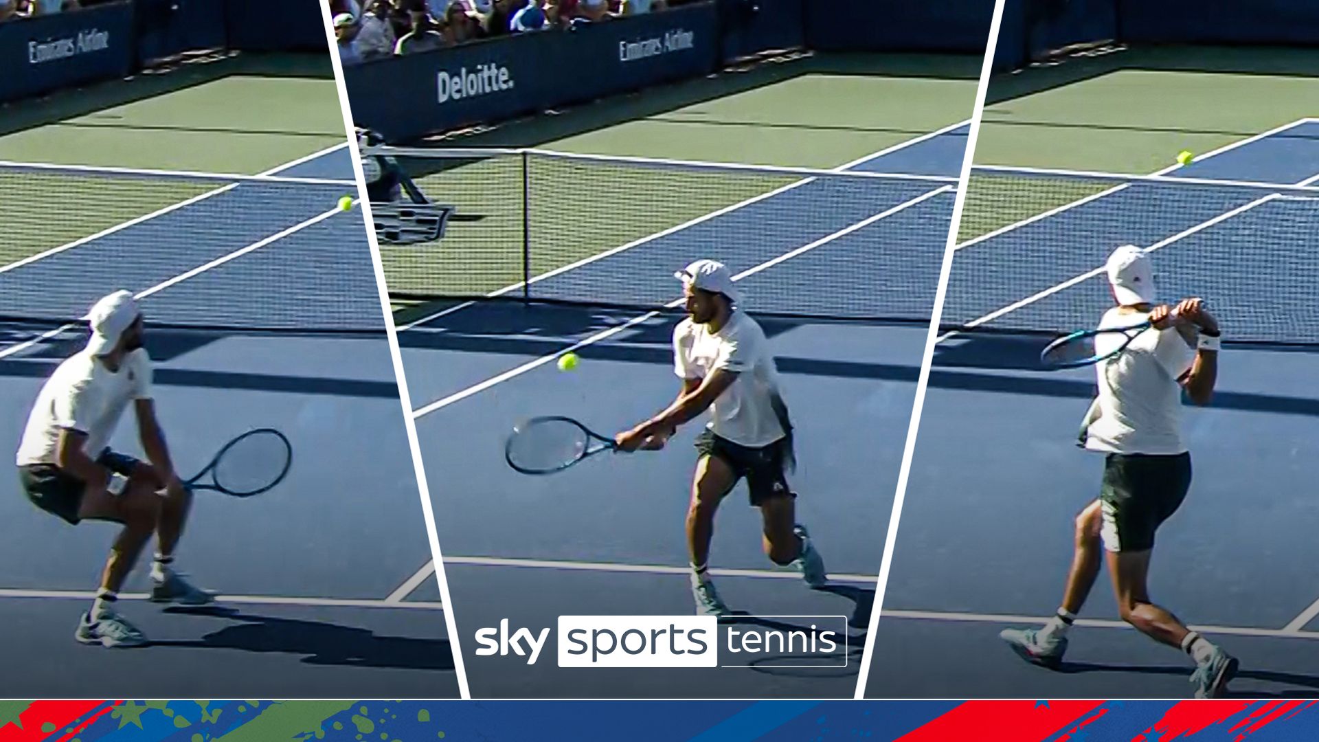 INCREDIBLE 360 backhand earns point for Droguet at US Open!