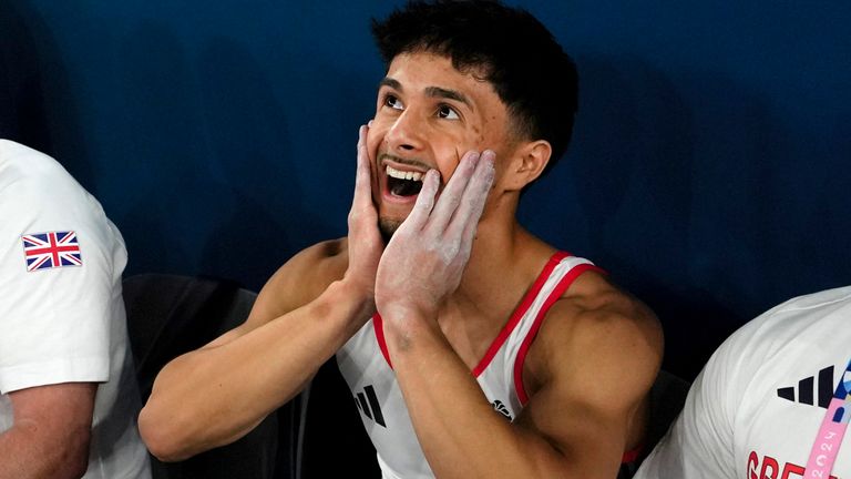 Jake Jarman scooped Britain's first gymnastics medal at Paris 2024
