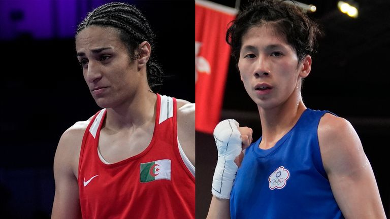 Algeria's Imane Khelif (left) and Taiwan's Lin Yu-ting (righ)