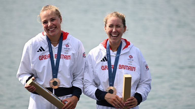 Rebecca Wilde and Mathilda Hodgkins Byrne won bronze in double sculls
