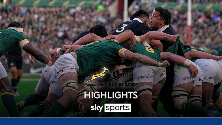 Highlights of the Rugby Championship match between South Africa and New Zealand.