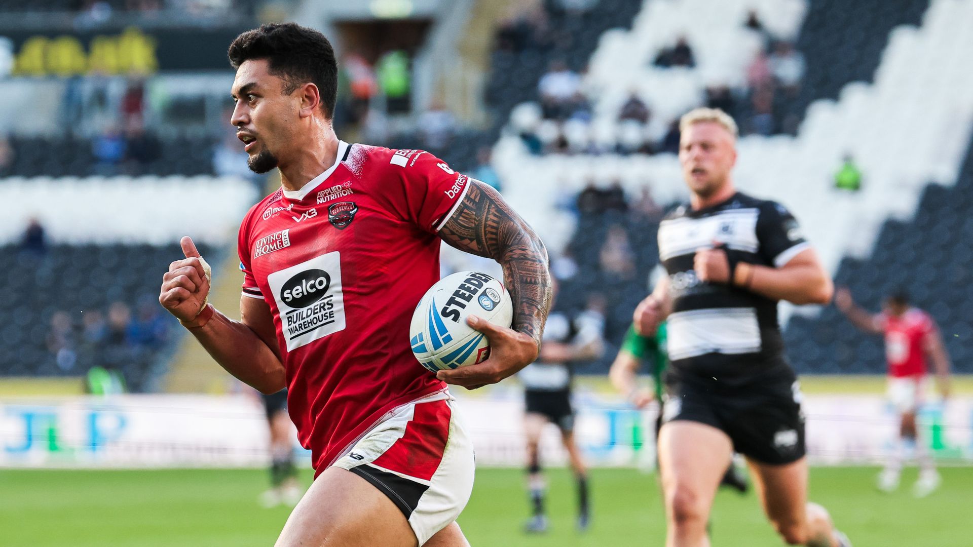 Ten-try Salford confirm play-off spot as Warrington thump sorry Huddersfield